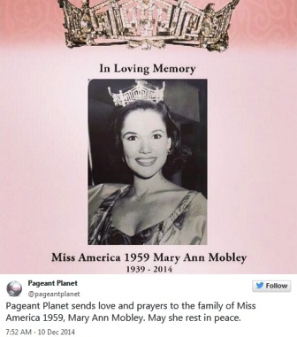 Miss America 1959 Tutup Usia